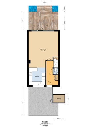 Floorplan - Lebeauhof 43, 2316 LB Leiden